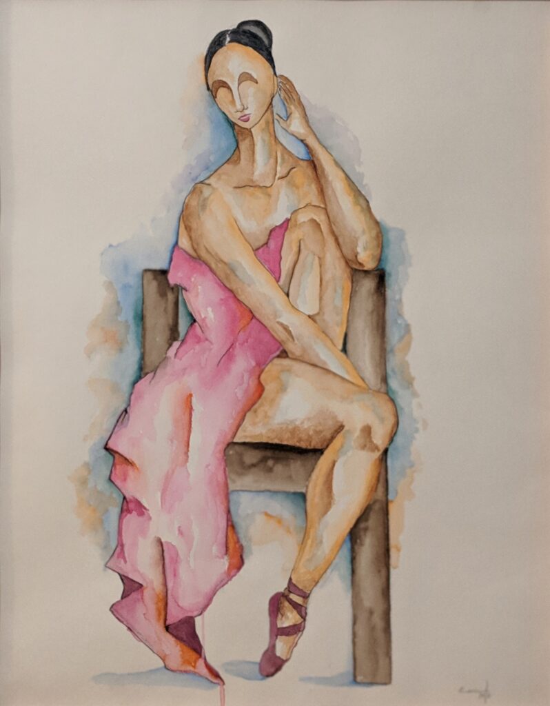 watercolor on paper\ 22in. x 28in. (framed) 2019